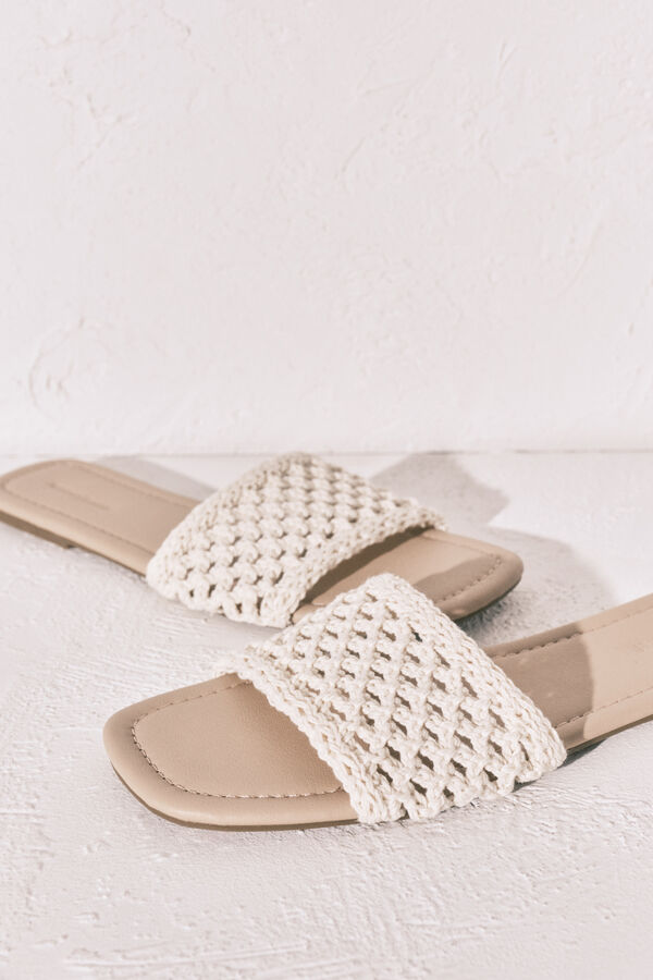 Women'secret Beige crochet sandal beige