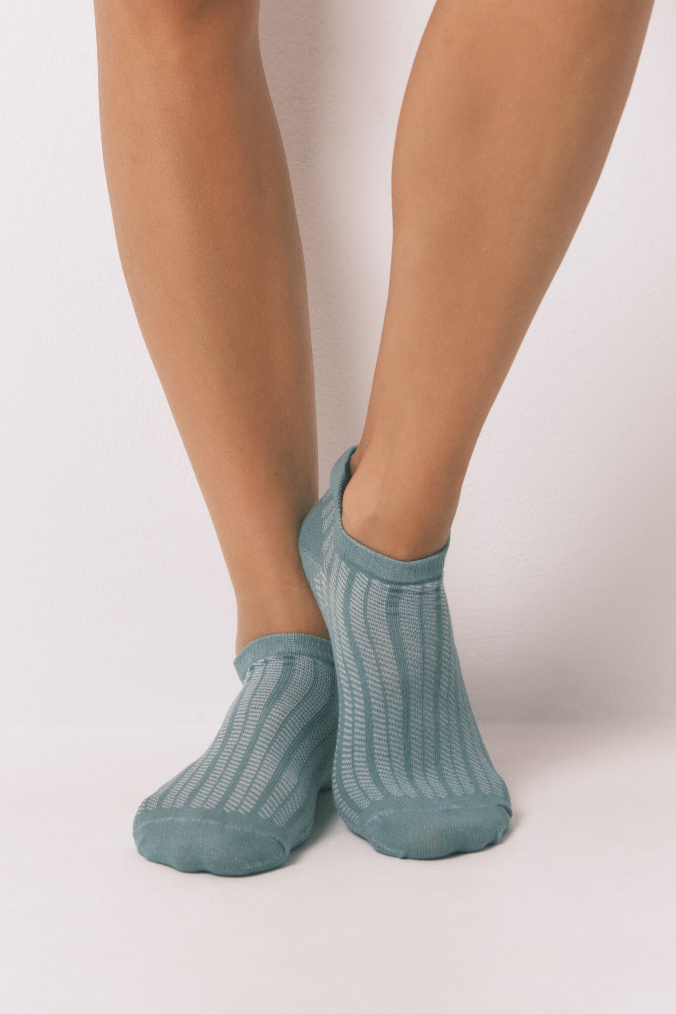 Women'secret Pack of 5 short blue socks 