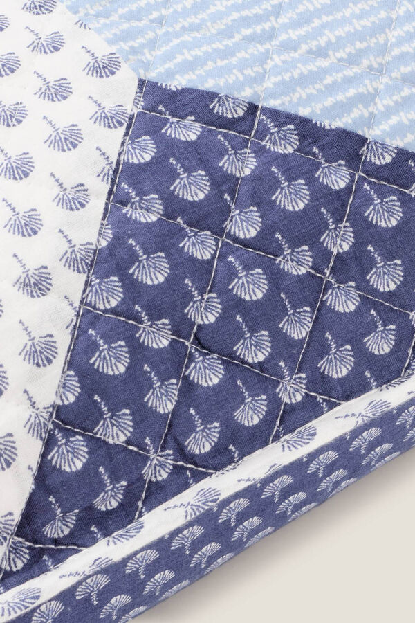 Textura Funda Coj&iacute;n Estampado azul