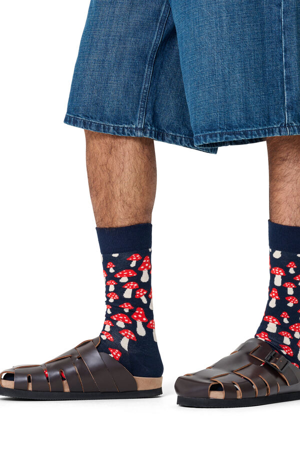 Happy Socks Calcetines unisex Mushroom azul