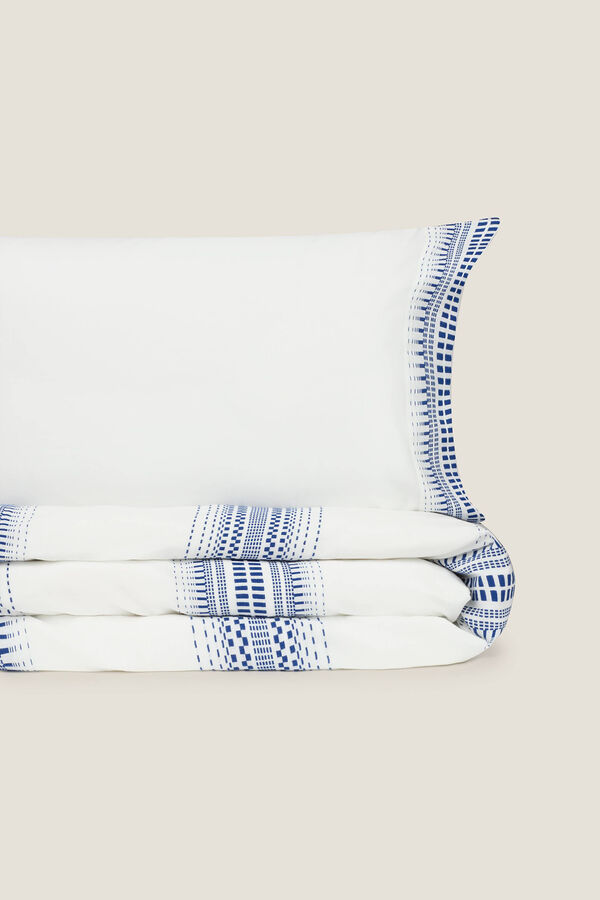 Womensecret Yarn-dyed duvet case. For an 80-90 cm bed. blanc