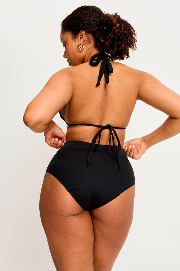 Modibodi Braga alta bikini menstrual alta absorci&oacute;n negro