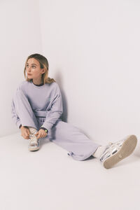 HI&BYE Lilac cotton fleece sweatshirt