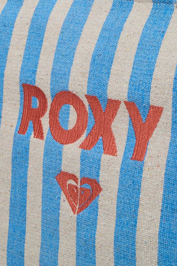 Roxy Bolsa playa rayas con asas turquesa