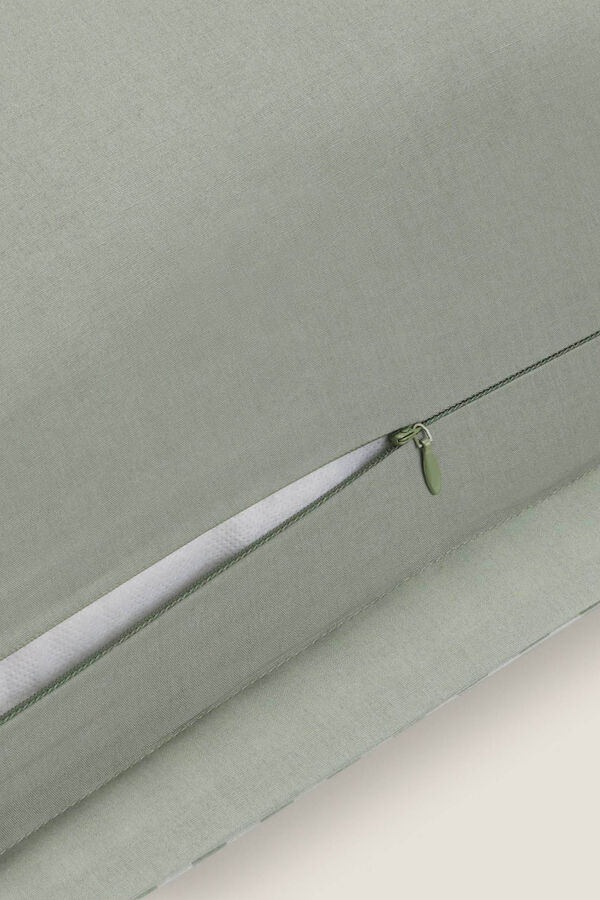 Textura Funda cojin cuadros vichy verde