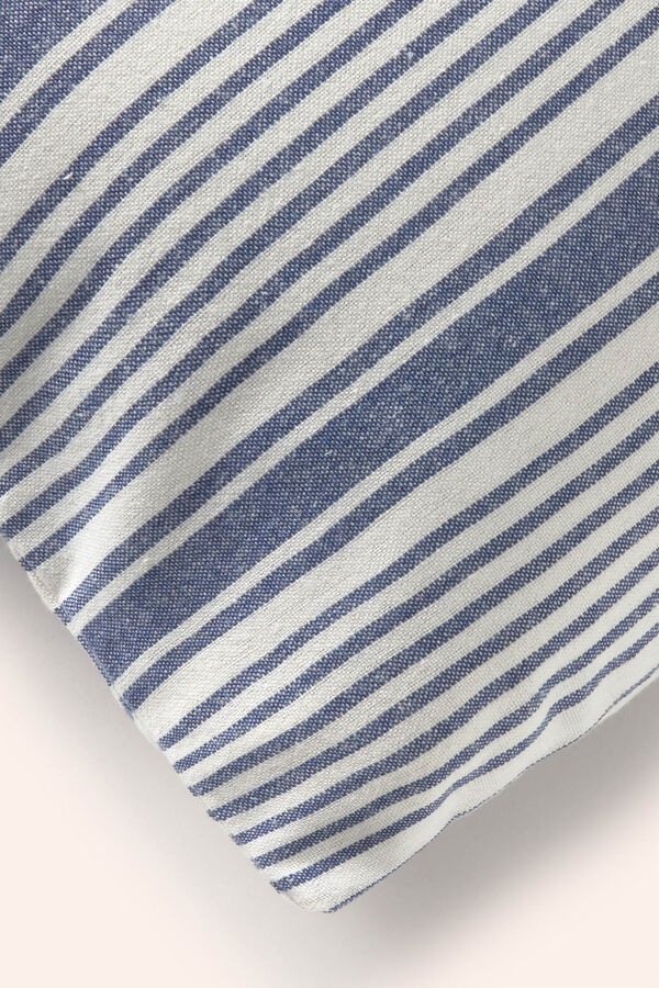 Calma House Haiti blau Streifen Kissenbezug Blau