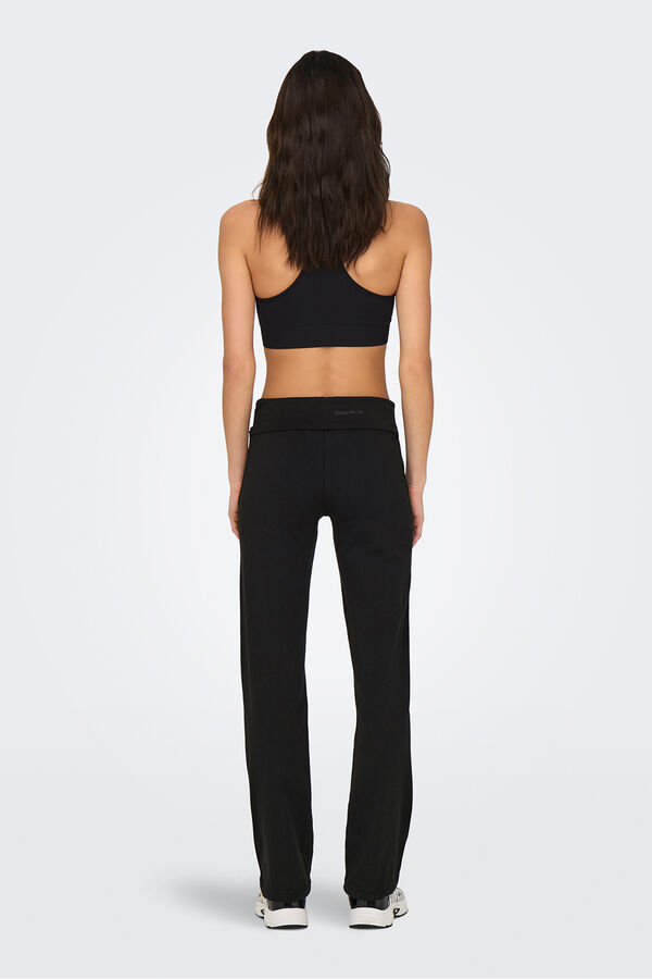 Only Play Pantal&oacute;n deportivo el&aacute;stico negro