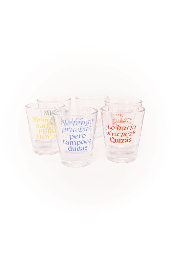 Mr. Wonderful Set of 6 shot glasses for endless toasting printed