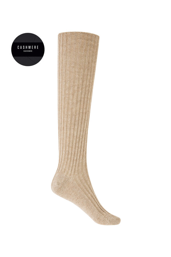 Punto Blanco Calcetines canalé beige