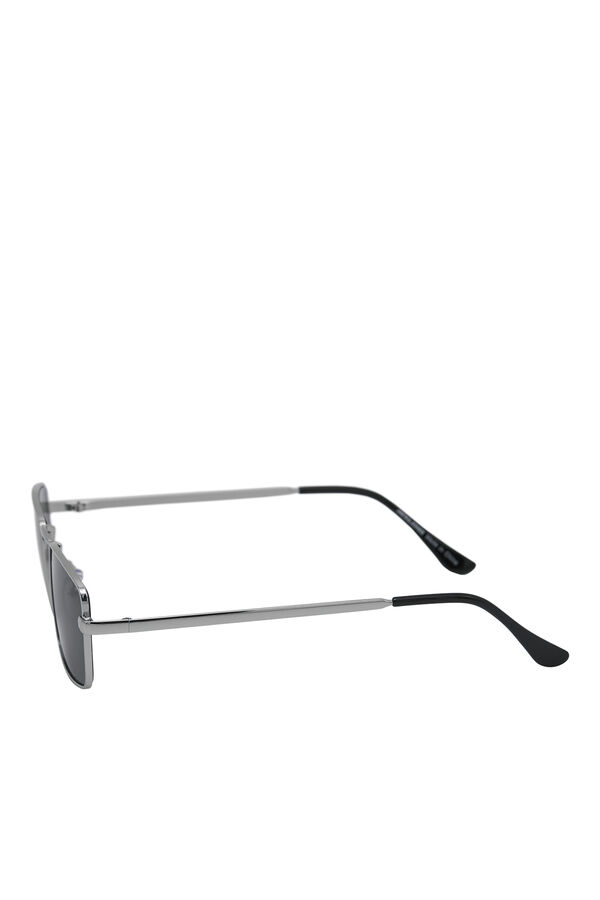 Jack & Jones Silver metal frame sunglasses grey