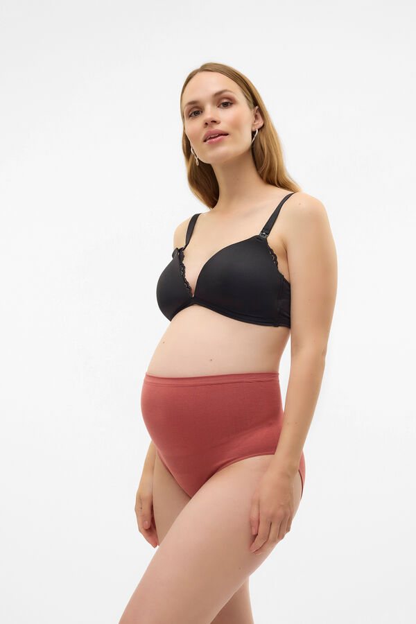 Mamalicious Pack of maternity panties burgundy
