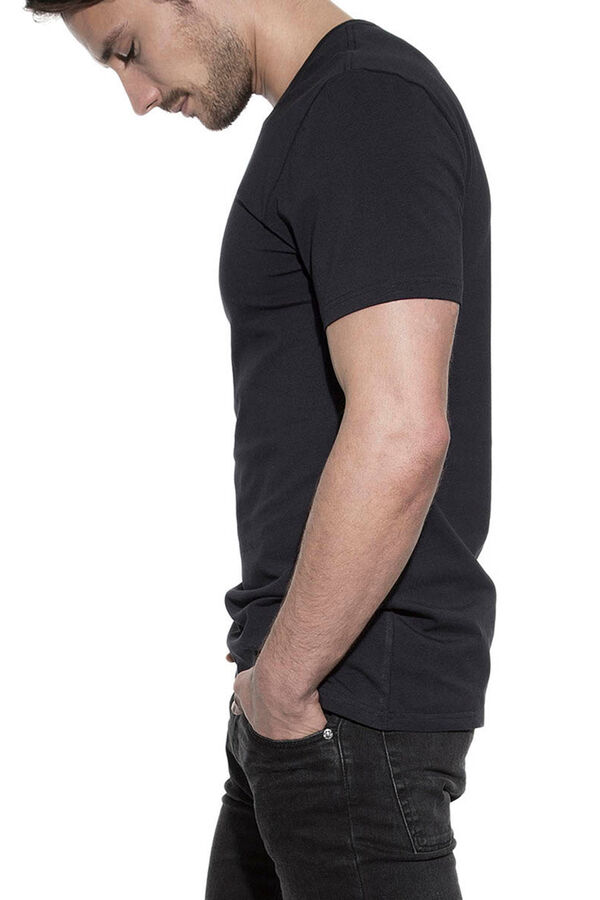 Bread & Boxers Pack of 2 stretchy crew neck in organic cotton in navy blue bleu