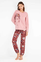 Gisela Frida Kahlo jersey-knit pyjamas set Roze