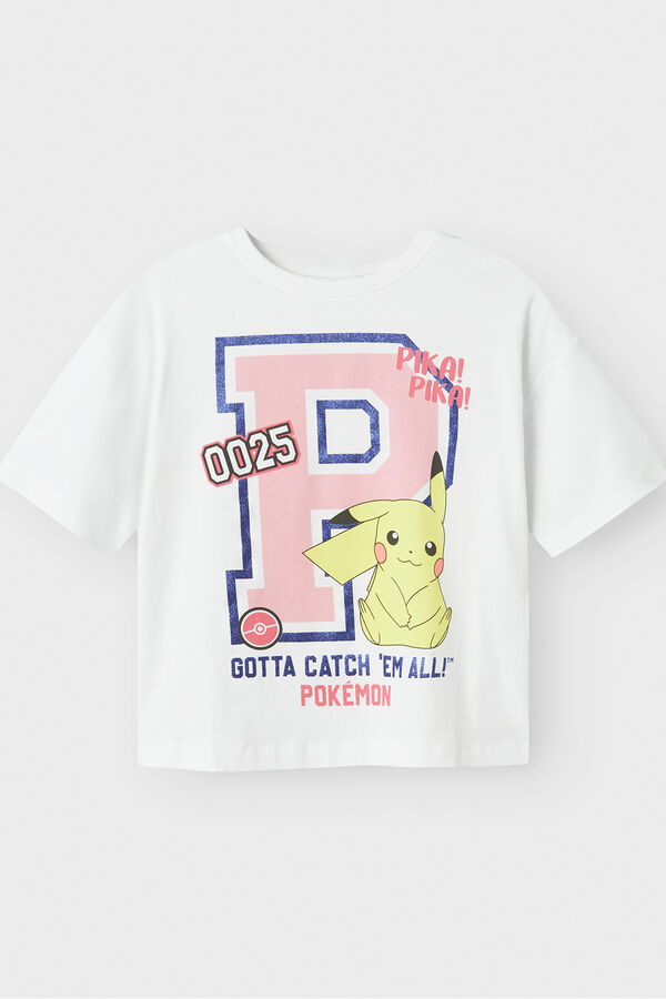 Name it Girl's T-shirt POKEMON white