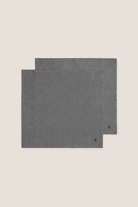 Textura Conjunto 2 guardanapos algod&atilde;o bambu 