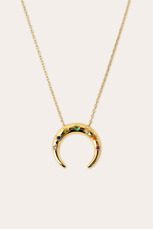 Womensecret Moonset Colours gold-plated silver necklace Žuta
