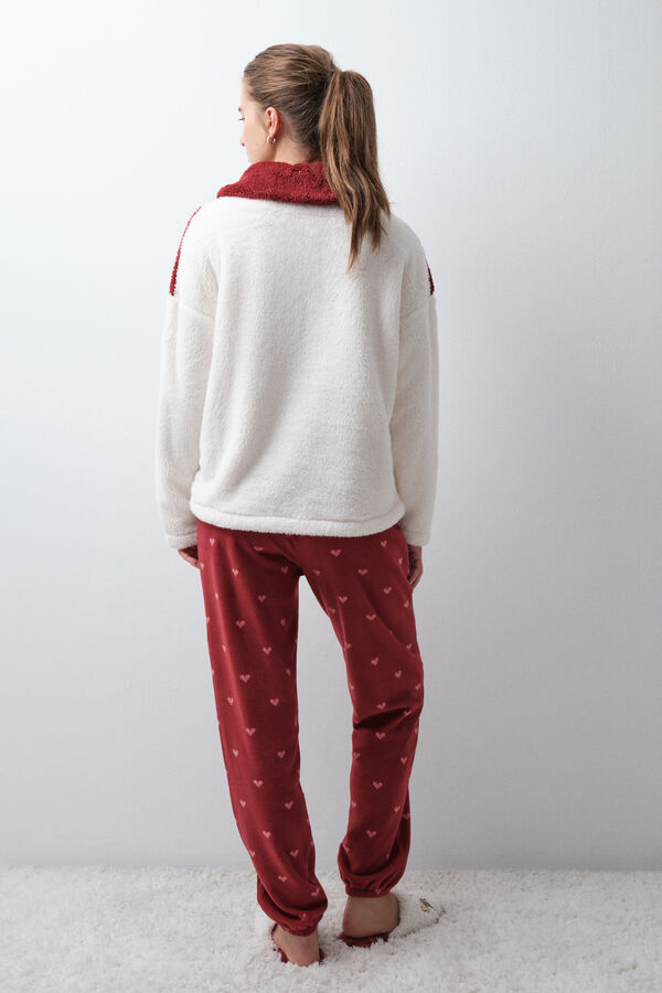 Women'secret Pyjama long moelleux et polaire Snoopy beige