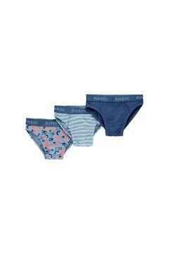 Womensecret Pack of 3 boy's underpants - organic Blau