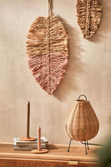 Calma House Decoraci&oacute;n de pared hoja de yute rosa Ural rosa