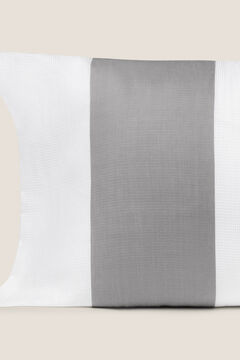 Womensecret Set 2 fundas almohada 100% algodón patchwork. Cama 150-160cm. gris