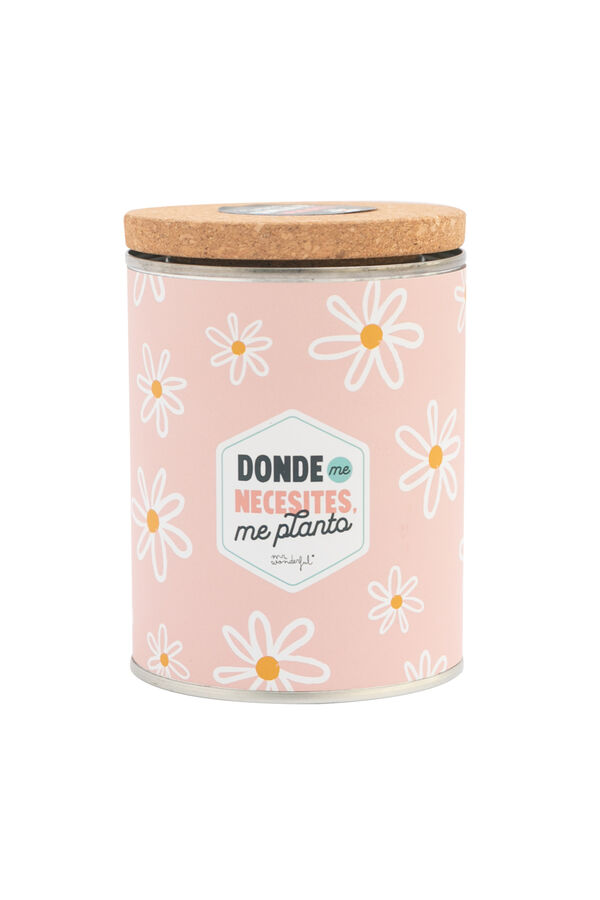 Womensecret Tin with seeds  - Donde me necesites, me planto (Where you need me, I'll plant myself) imprimé