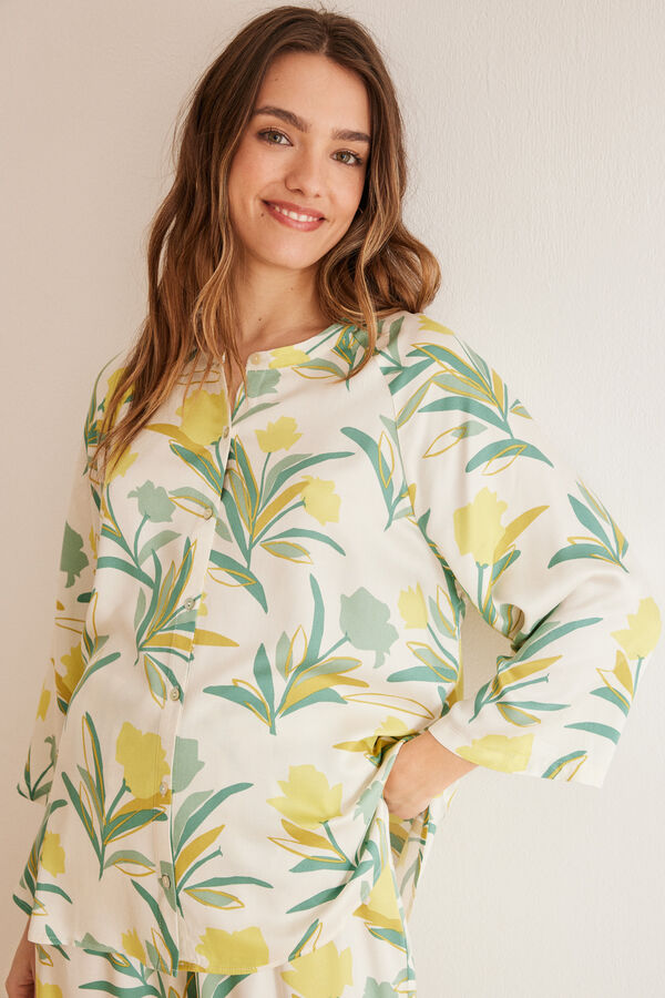 Womensecret All-over tropical print classic pyjamas Print