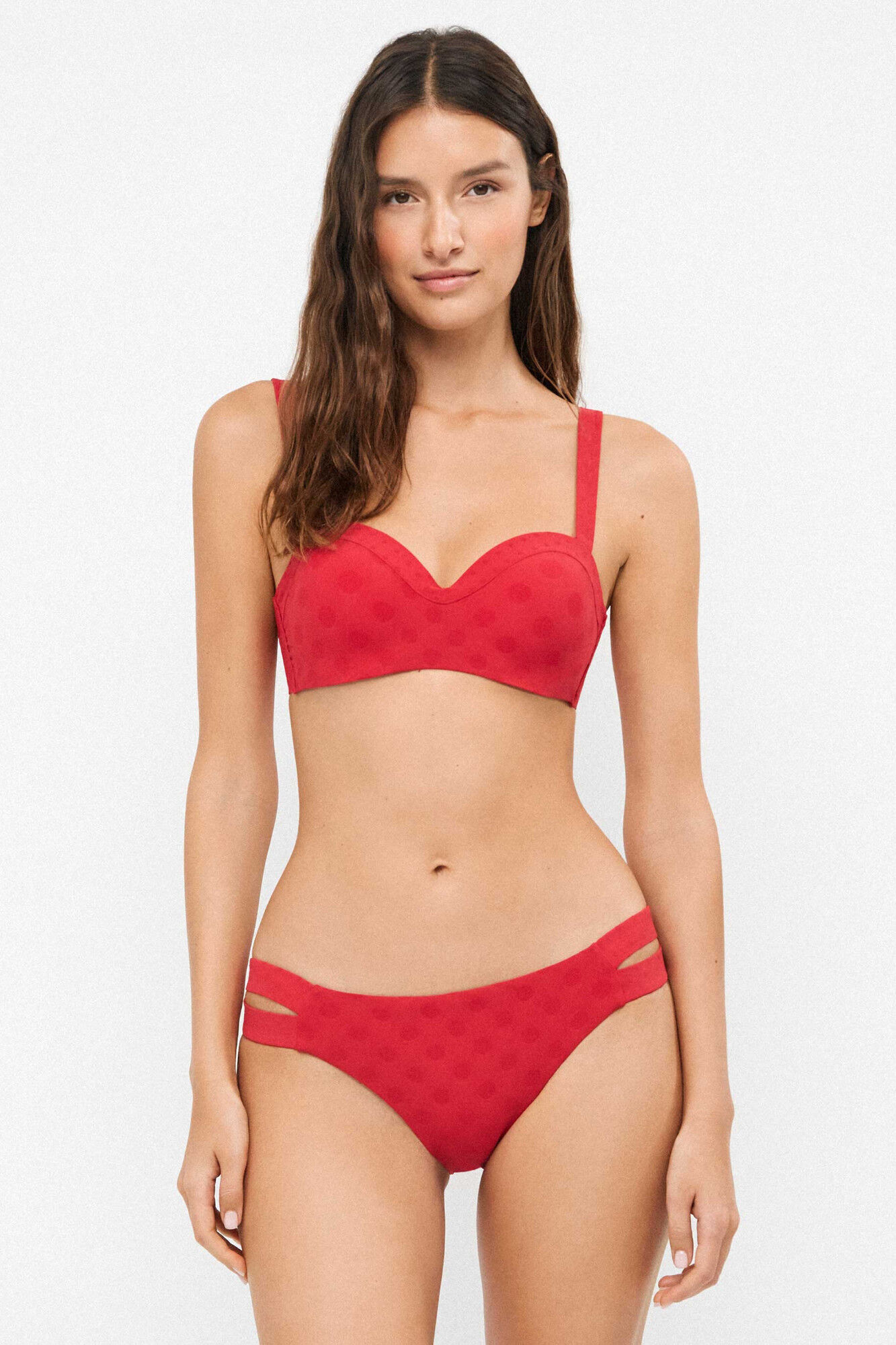 Gisela Jacquard-Bikinih&ouml;schen mit Punkten