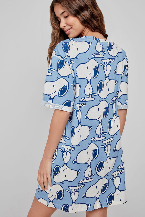 Gisela Camisa de dormir estampado Snoopy branco