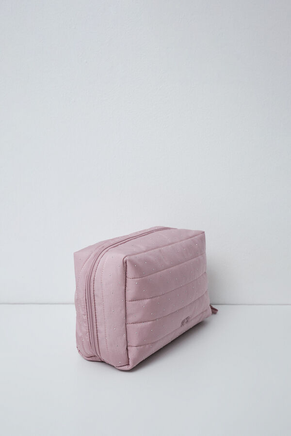 Women'secret Trousse de toilette portefeuille grande matelass&eacute;e rose rose