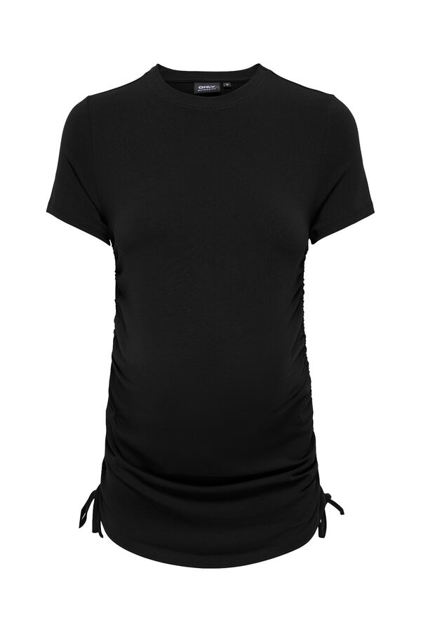 Only Maternity T-shirt franzido maternity preto