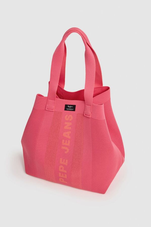 Pepe Jeans Bolso shopper de malla t&eacute;cnica rojo