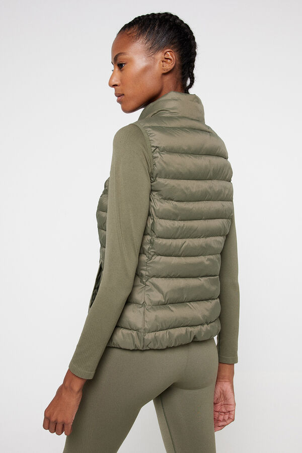 Only Play Colete acolchoado verde