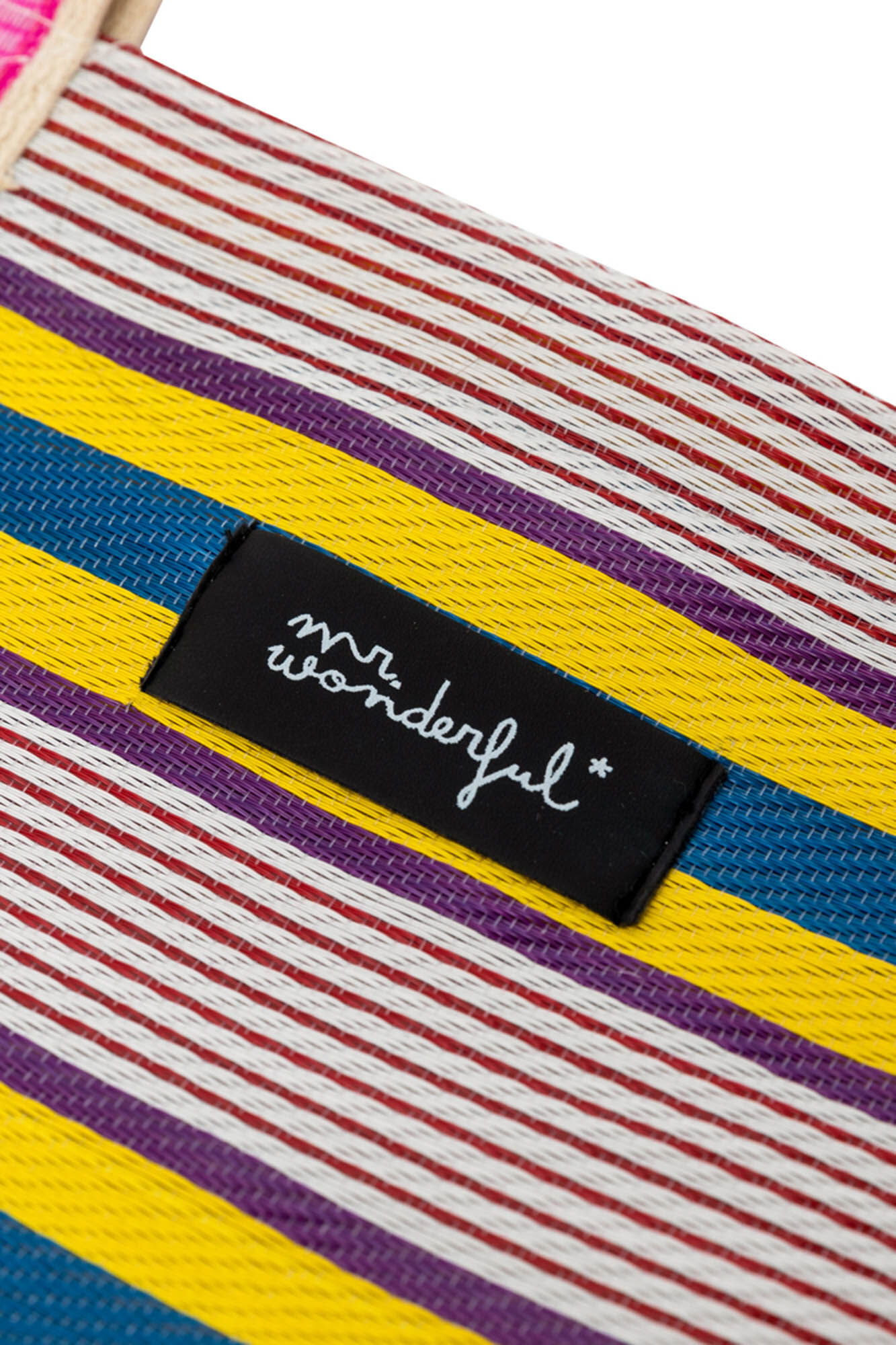Mr. Wonderful Stripe pattern bag - Yellow, green and purple