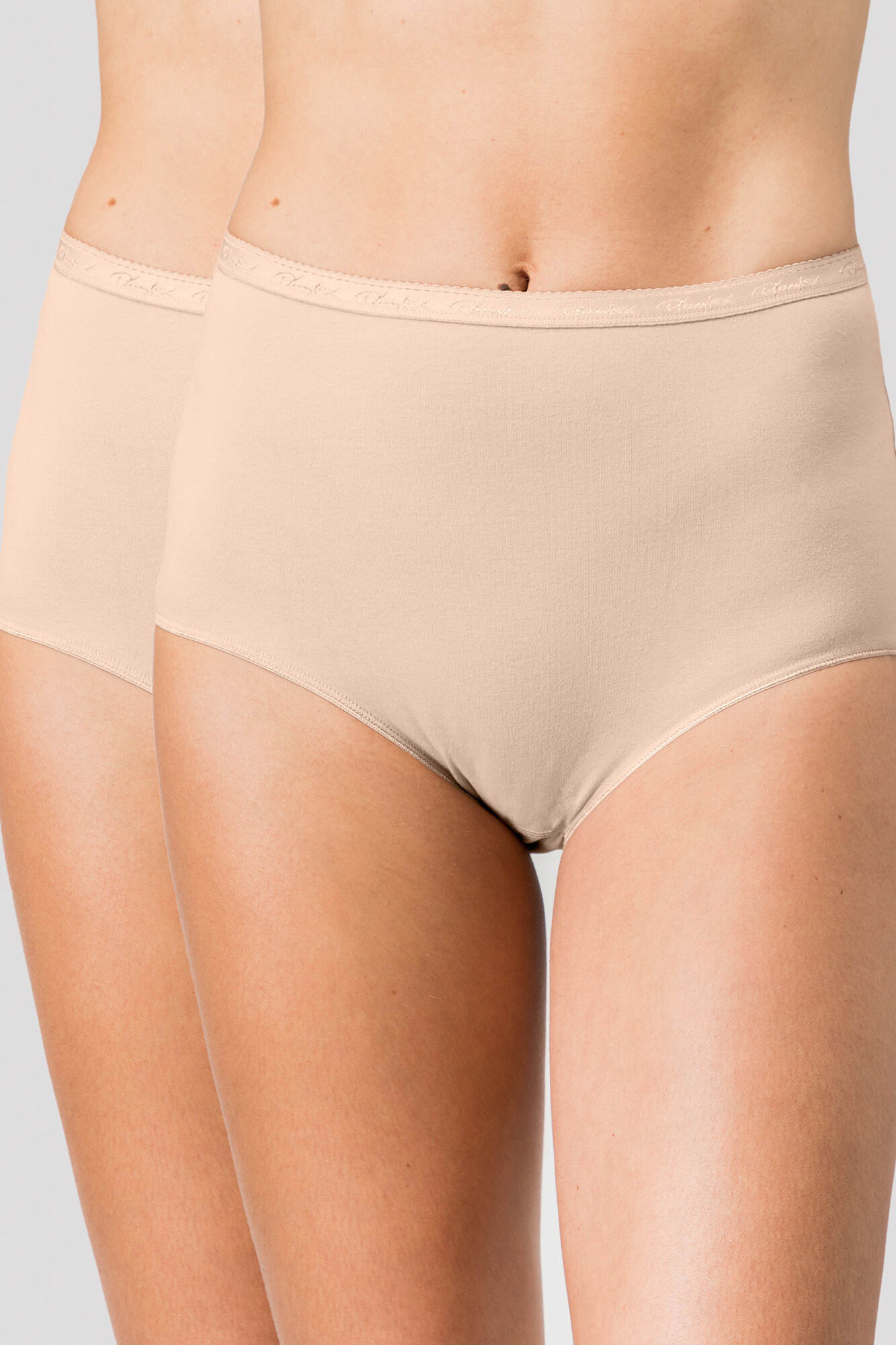 Playtex Pack de 2 bragas altas de algod&oacute;n org&aacute;nico