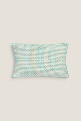 Womensecret Embroidered cotton cushion cover bleu