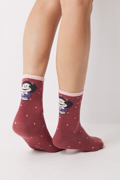 Womensecret Pack of 3 Mafalda high socks printed