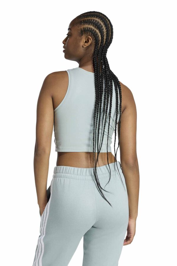 Adidas Camiseta corta acolchada 3 bandas azul