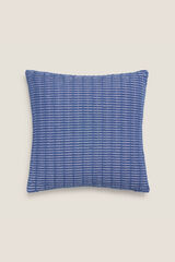 Womensecret Woven cotton cushion cover kék