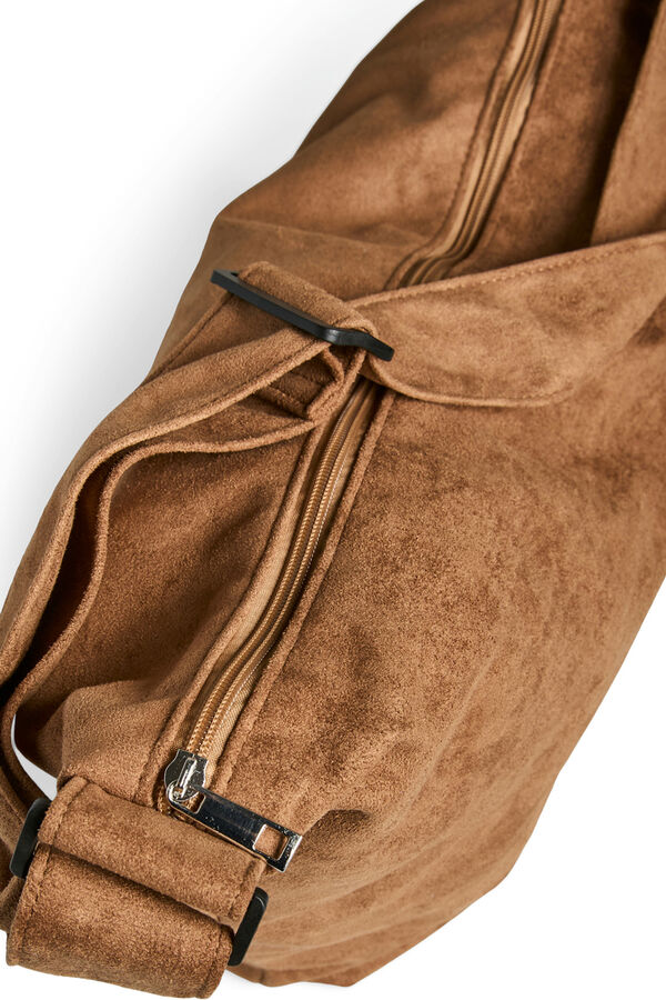 Pieces Tasche aus Wildleder Nude