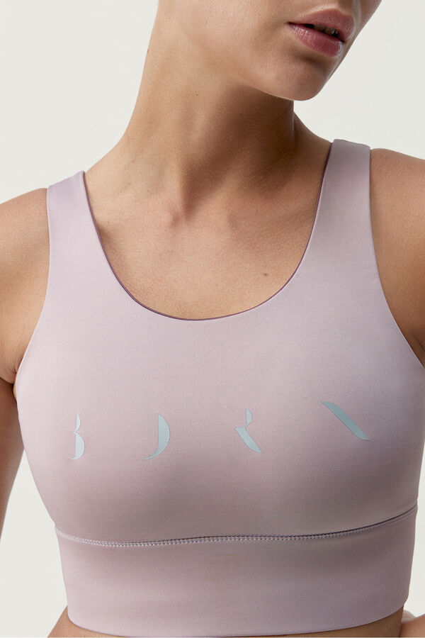 Born Living Yoga Sujetador top deportivo Maiko rosa estampado