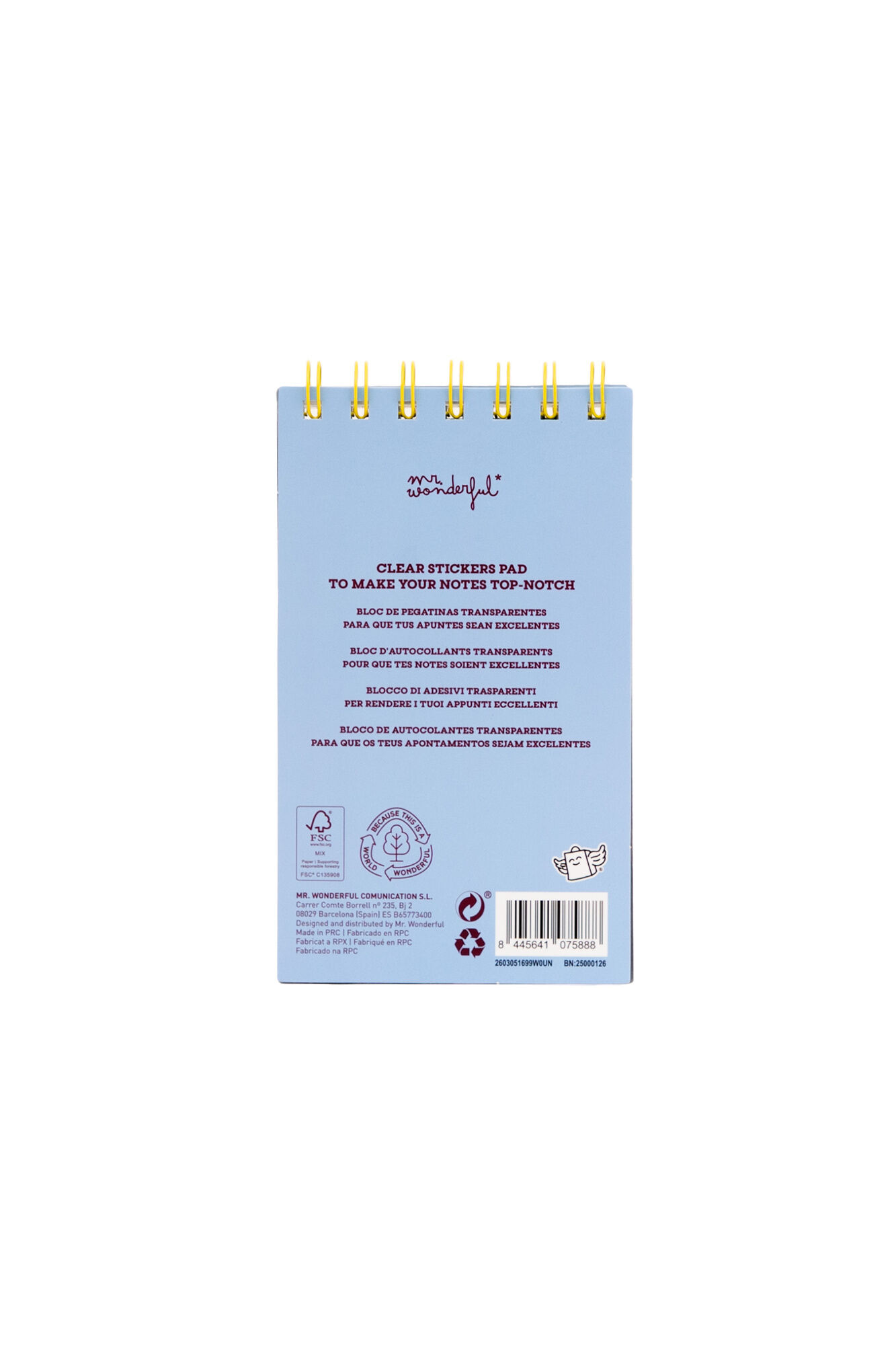Mr. Wonderful Bloco de autocolantes transparentes - Stick and decorate