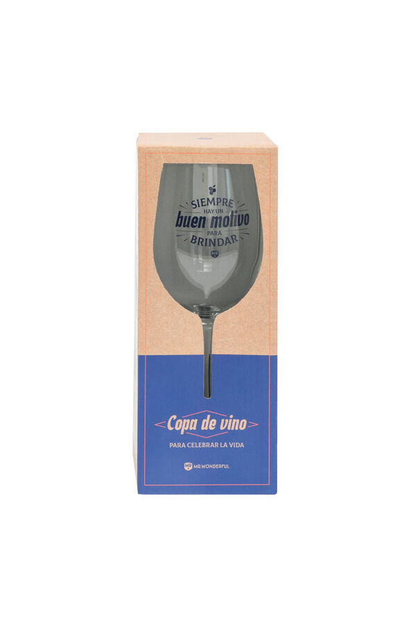 Mr. Wonderful Copa de vino - Siempre hay un motivo para brindar estampado