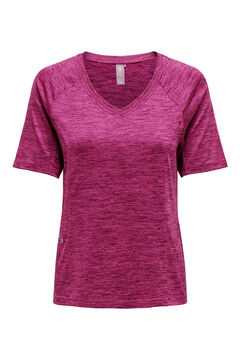 Womensecret Kurzarm-Shirt V-Ausschnitt Rosa