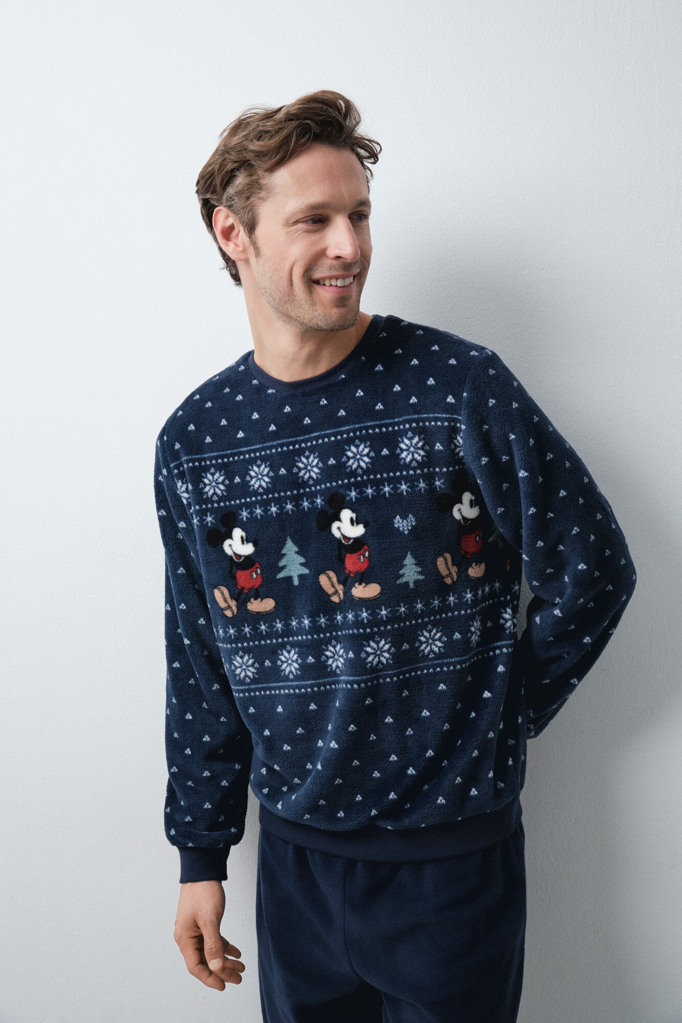 Women'secret Mickey men's fleece pyjamas