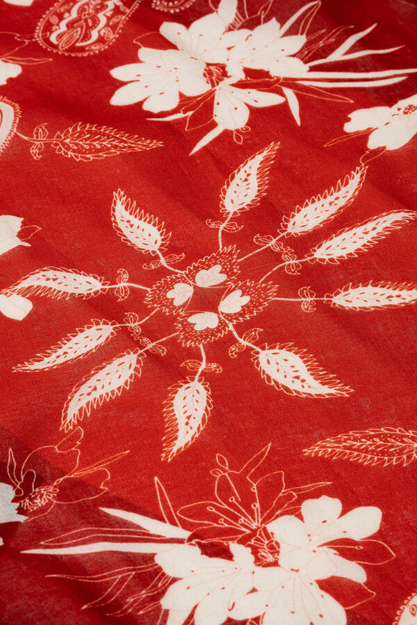 Vilanova Bandana roja floral rojo