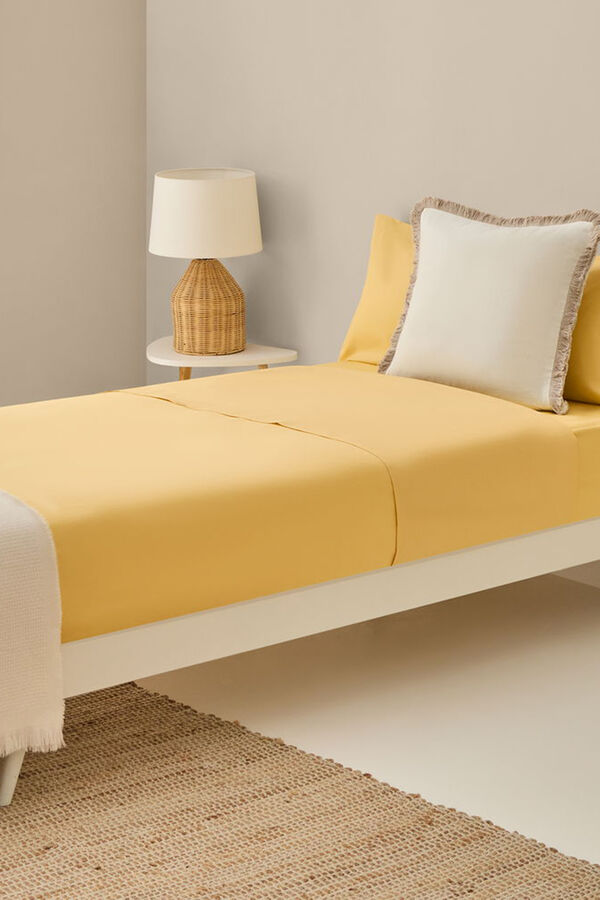 Textura Len&ccedil;ol de cima de algod&atilde;o org&acirc;nico estampado