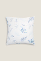 Womensecret Leaf print cotton cushion cover kék