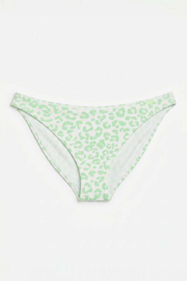 HI&BYE Green animal print Brazilian bikini bottoms green
