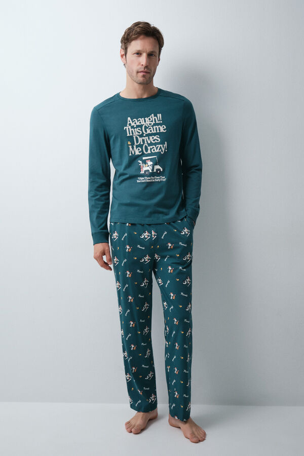 Women'secret Blue cotton long pyjamas Snoopy blue