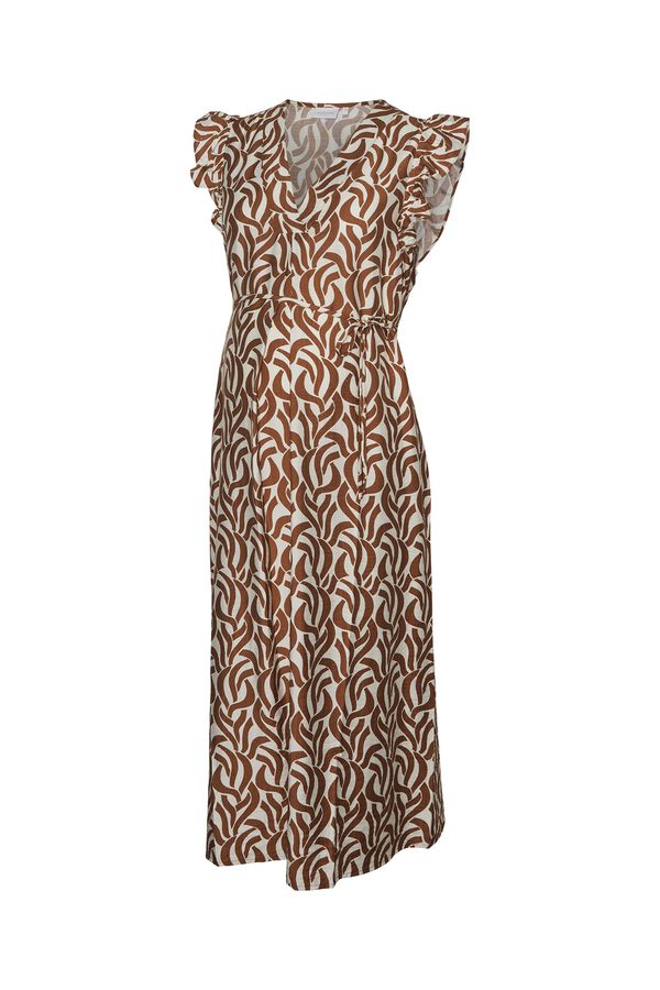 Mamalicious Maternity and breastfeeding midi dress white